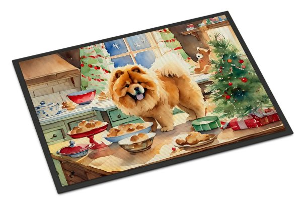 Chow Chow Christmas Cookies Doormat For Sale