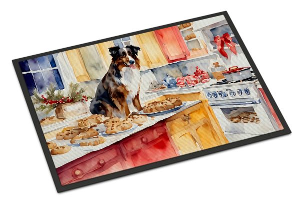 Australian Shepherd Christmas Cookies Doormat For Sale