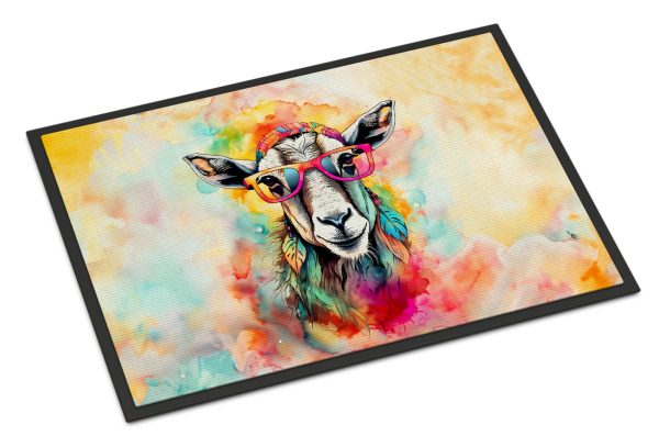 Hippie Animal Goat Doormat on Sale