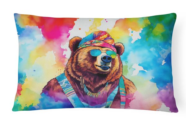 Hippie Animal Grizzly Bear Throw Pillow Cheap