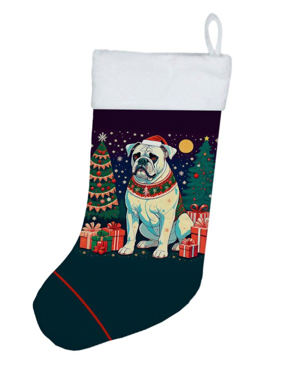 White Boxer Christmas Christmas Stocking For Cheap