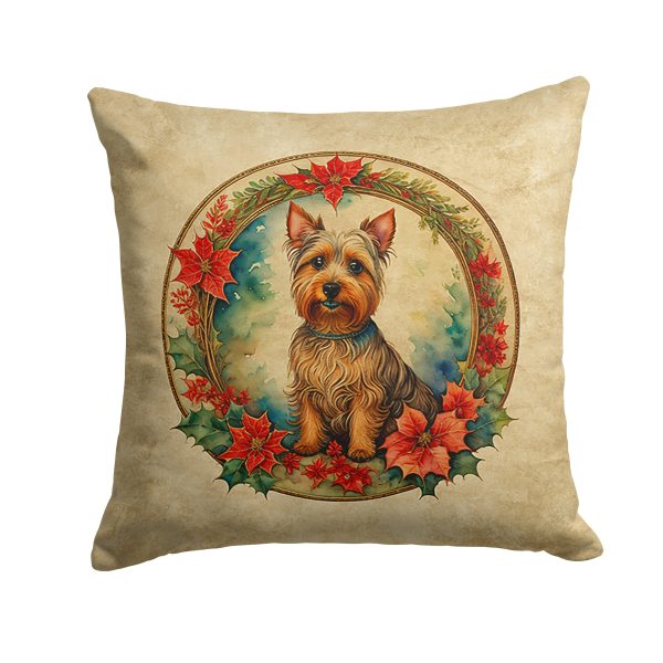 Australian Terrier Christmas Flowers Throw Pillow Supply