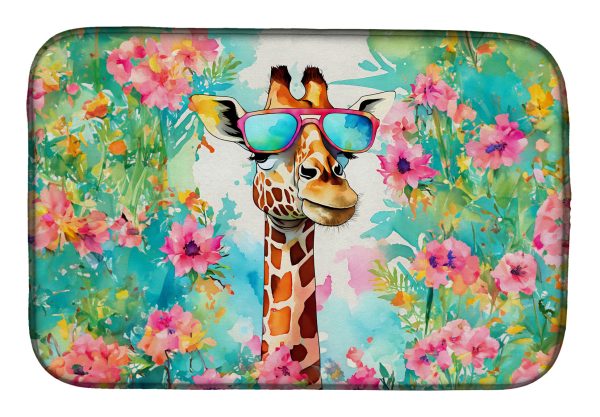 Hippie Animal Giraffe Dish Drying Mat For Cheap