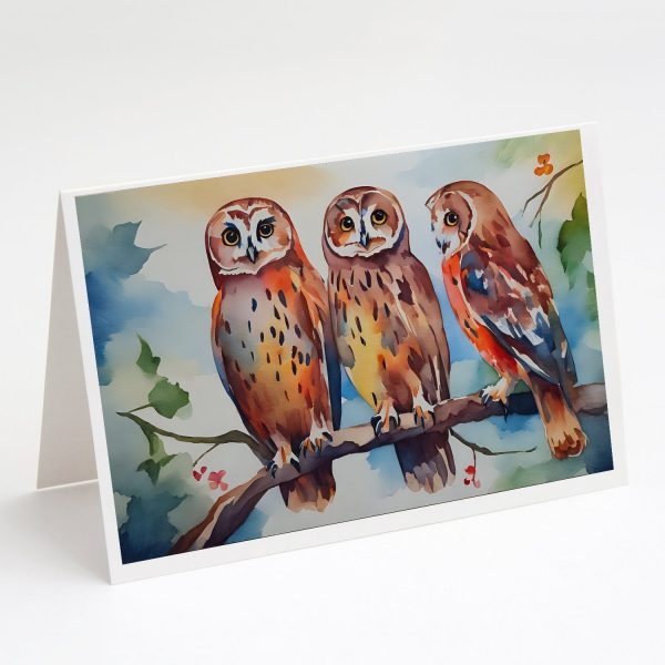 Owls Greeting Cards Pack of 8 Online Hot Sale