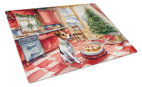 Jack Russell Terrier Christmas Cookies Glass Cutting Board For Discount