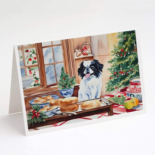 Japanese Chin Christmas Cookies Greeting Cards Pack of 8 For Sale