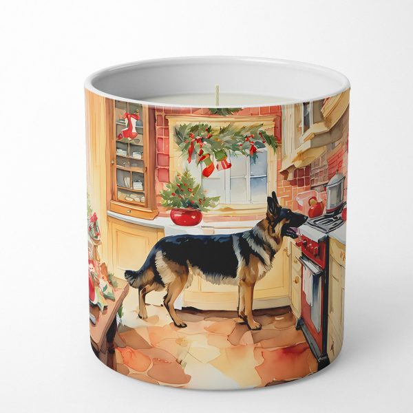 German Shepherd Christmas Cookies Decorative Soy Candle Sale