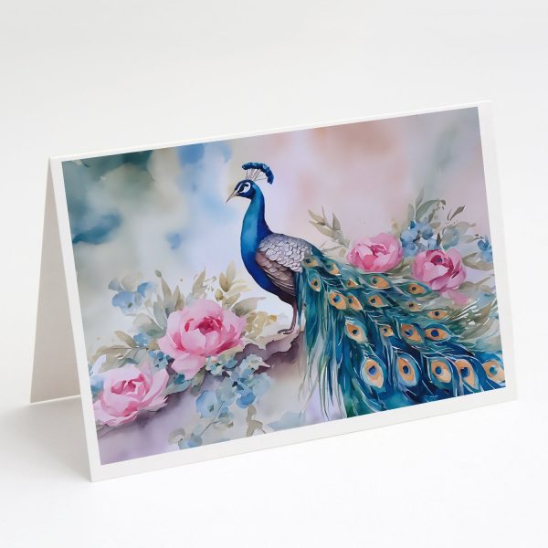 Peacock Greeting Cards Pack of 8 Fashion