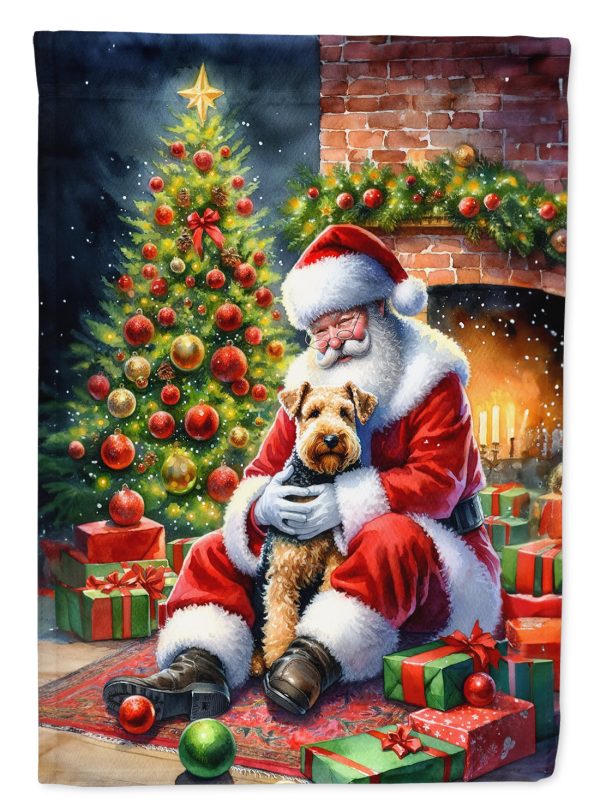 Lakeland Terrier and Santa Claus House Flag Online now