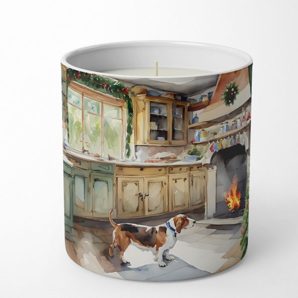 Basset Hound Christmas Cookies Decorative Soy Candle on Sale