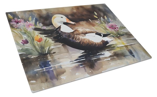 Common Eider Duck Glass Cutting Board For Sale