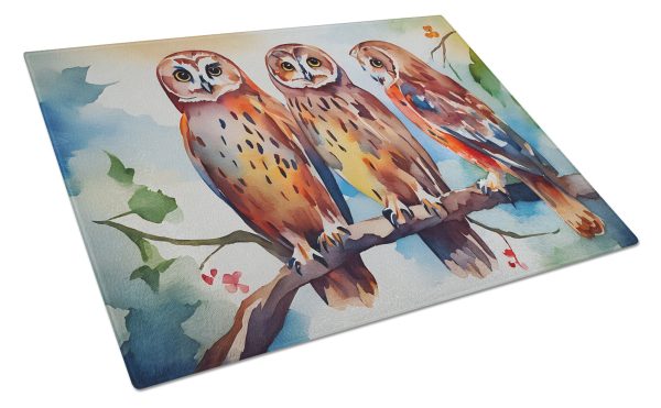 Owls Glass Cutting Board For Sale
