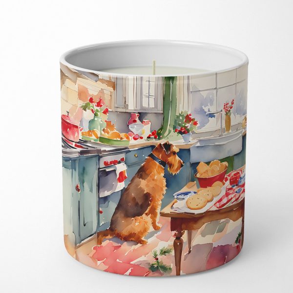Airedale Terrier Christmas Cookies Decorative Soy Candle Online Sale