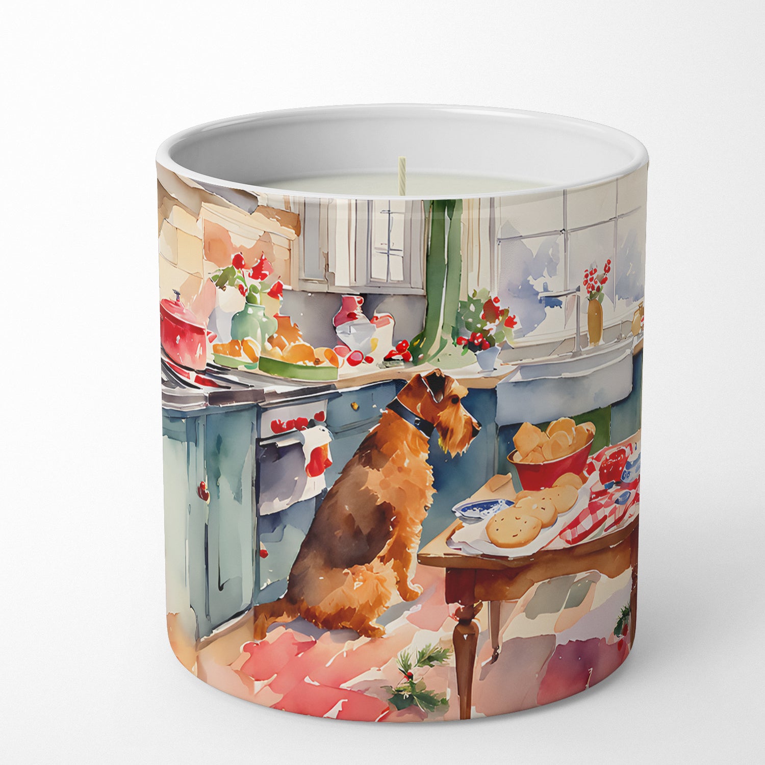 Airedale Terrier Christmas Cookies Decorative Soy Candle Online Sale