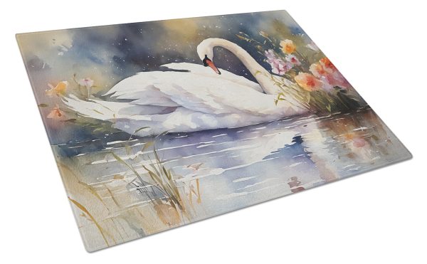 Swan Glass Cutting Board Online now