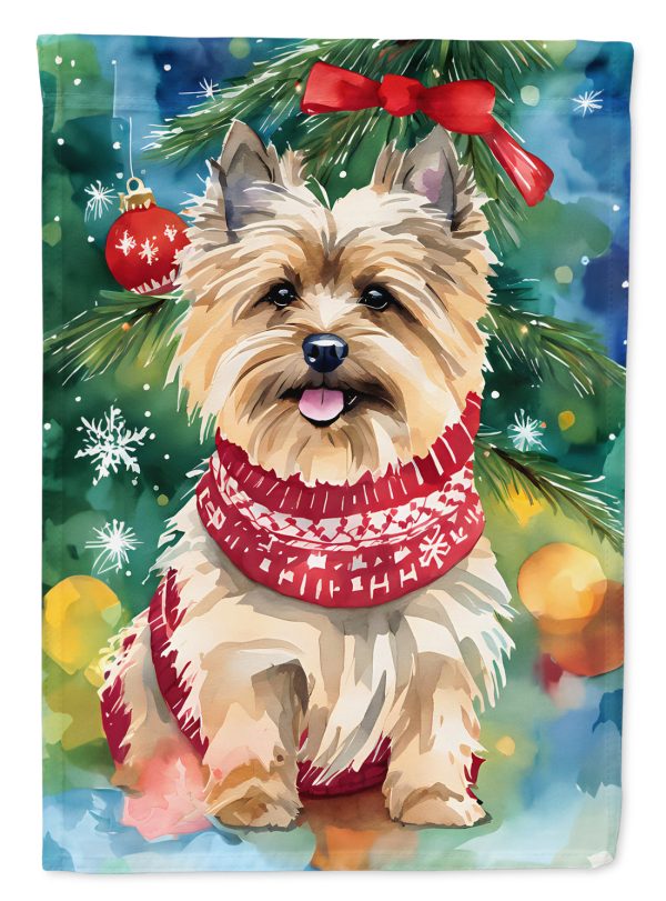 Cairn Terrier Christmas House Flag For Cheap