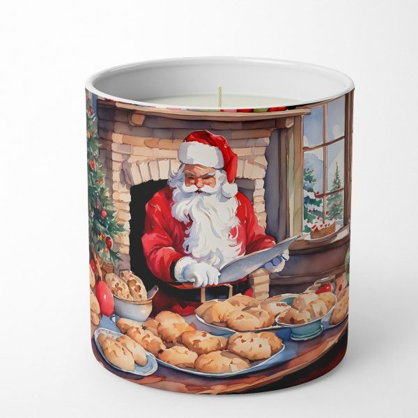 Cookies with Santa Claus Decorative Soy Candle Online now