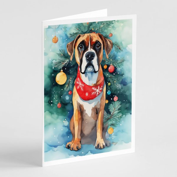 Boxer Christmas Greeting Cards Pack of 8 on Sale