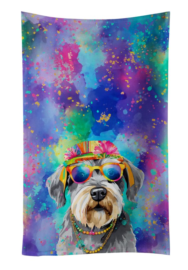 Schnauzer Hippie Dawg Kitchen Towel Sale