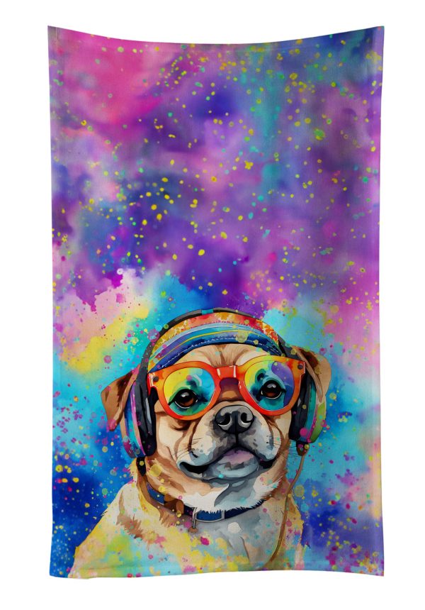 Pug Hippie Dawg Kitchen Towel Cheap