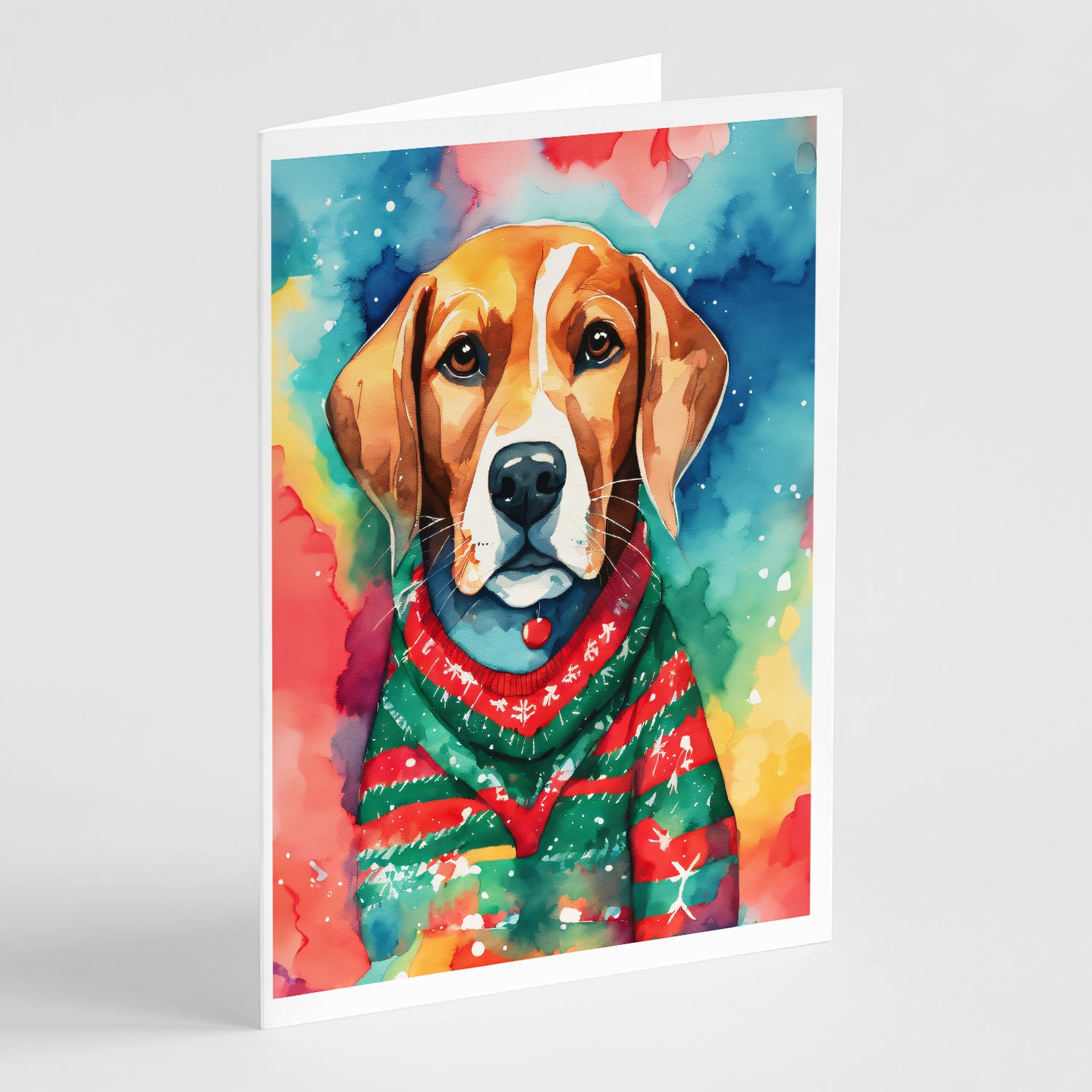 Beagle Christmas Greeting Cards Pack of 8 Hot on Sale