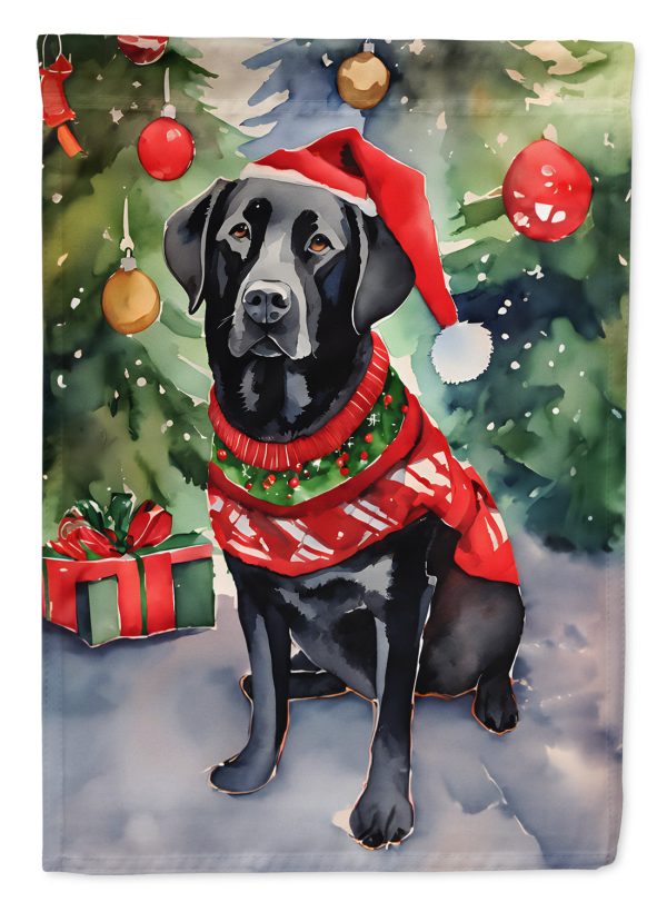 Black Labrador Retriever Christmas House Flag Online Hot Sale