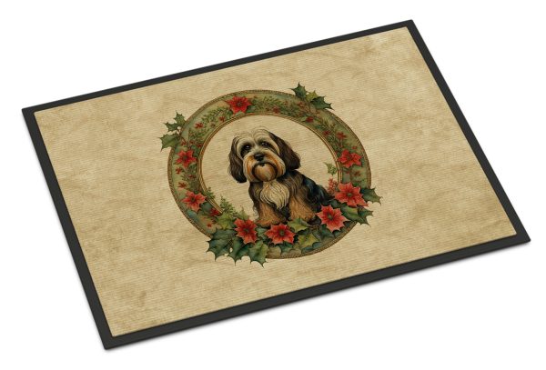 Tibetan Terrier Christmas Flowers Doormat Online
