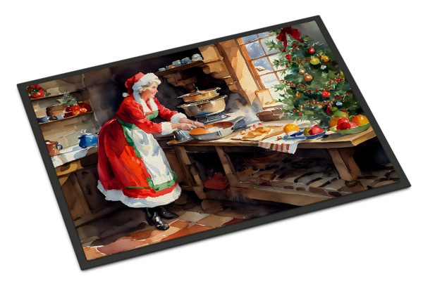 Cookies with Santa Claus Mrs. Claus Doormat Online now