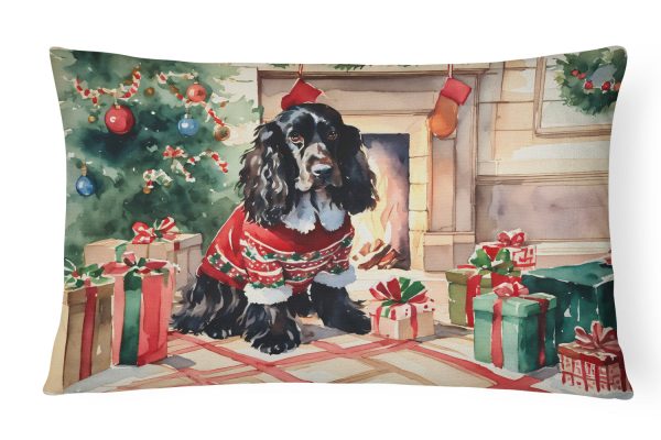 English Cocker Spaniel Cozy Christmas Throw Pillow Online
