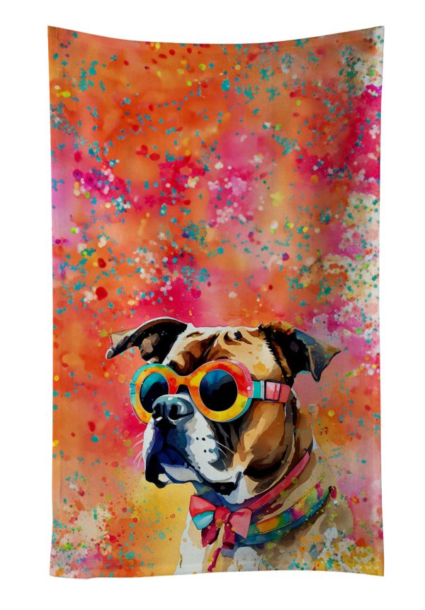 Boxer Hippie Dawg Kitchen Towel For Cheap