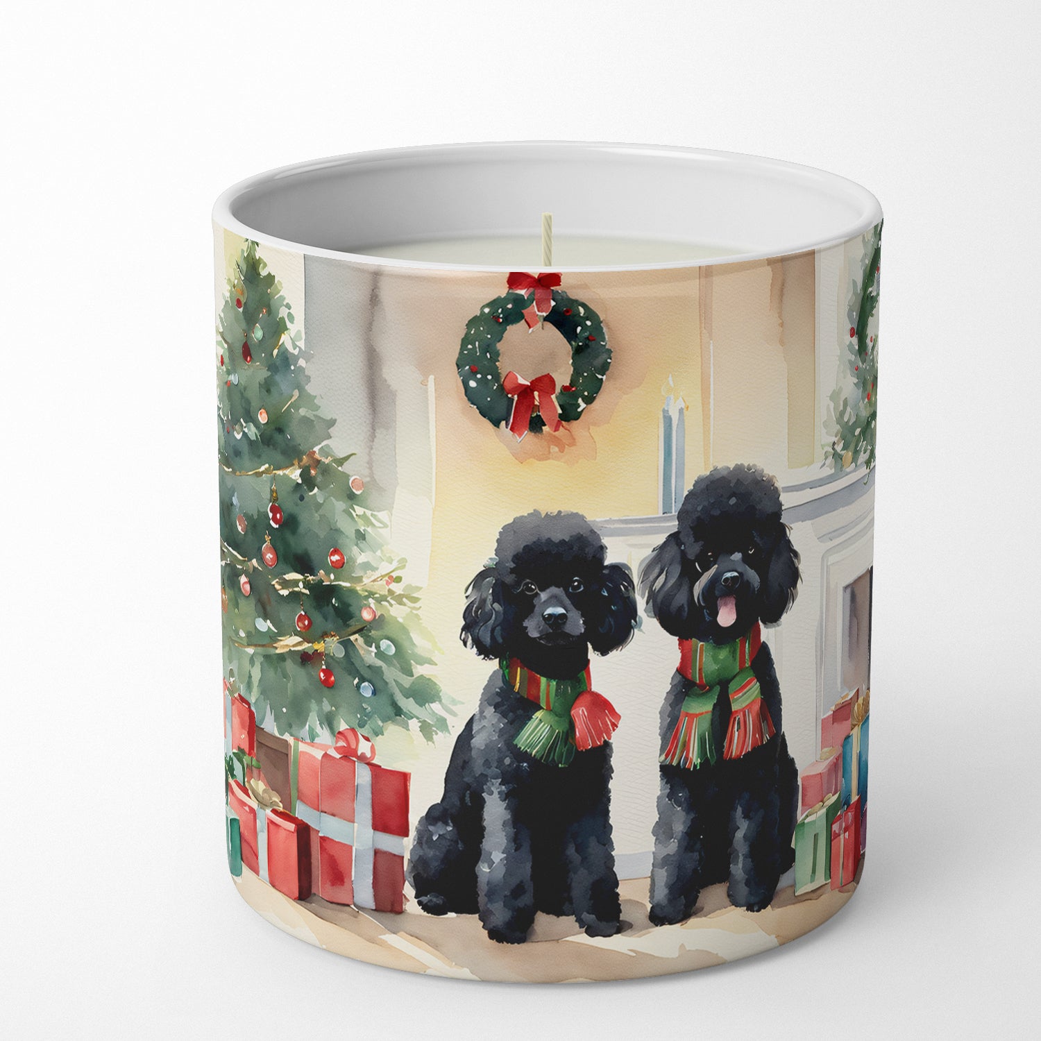 Poodle Cozy Christmas Decorative Soy Candle Online Hot Sale