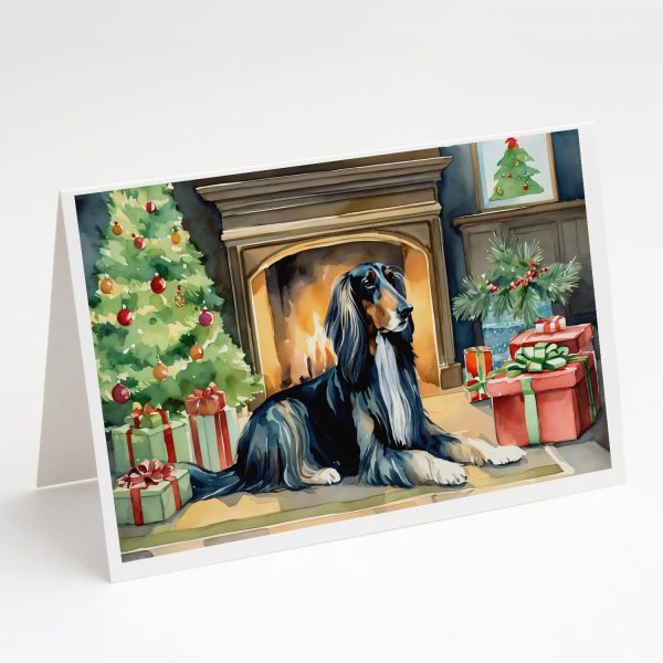Afghan Hound Cozy Christmas Greeting Cards Pack of 8 Hot on Sale