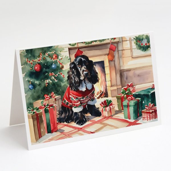 English Cocker Spaniel Cozy Christmas Greeting Cards Pack of 8 Discount