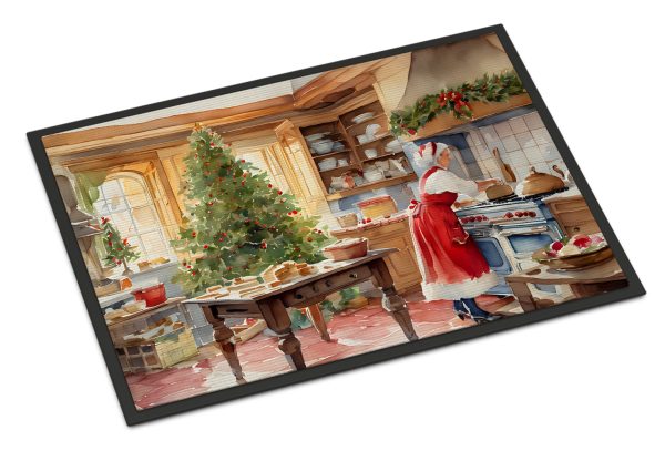 Cookies with Santa Claus Mrs. Claus Doormat Online now