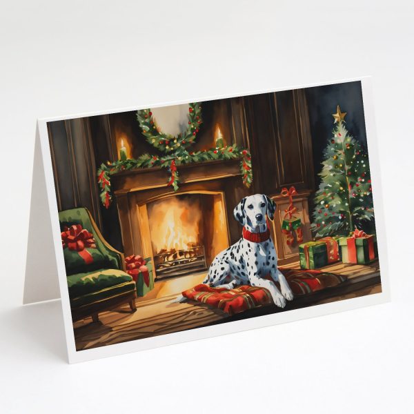 Dalmatian Cozy Christmas Greeting Cards Pack of 8 Supply