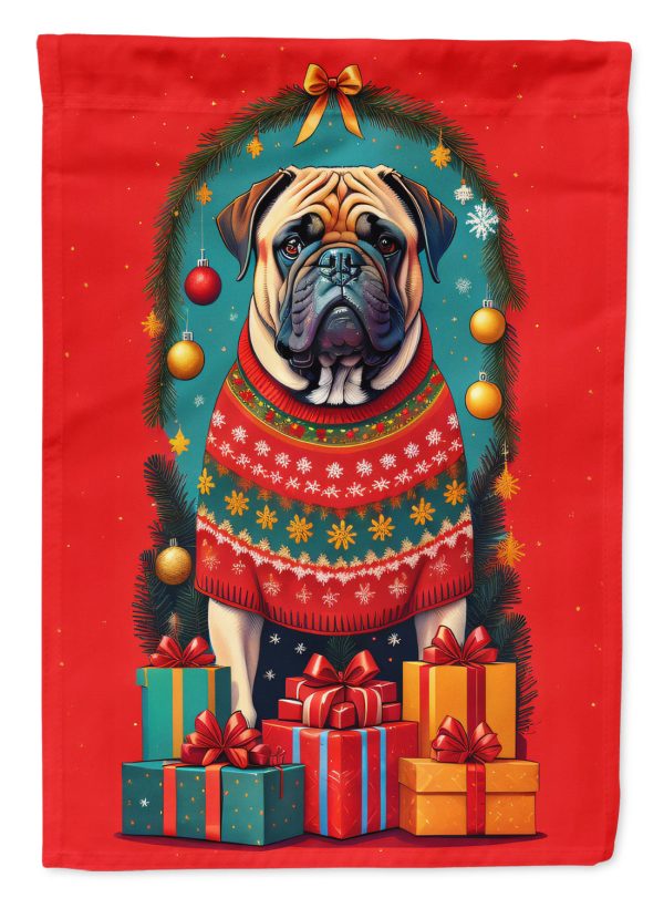 Mastiff Holiday Christmas House Flag Online