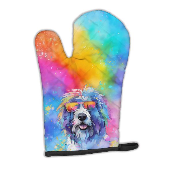 Old English Sheepdog Hippie Dawg Oven Mitt For Cheap