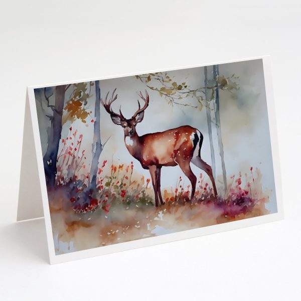 Deer Greeting Cards Pack of 8 Online now