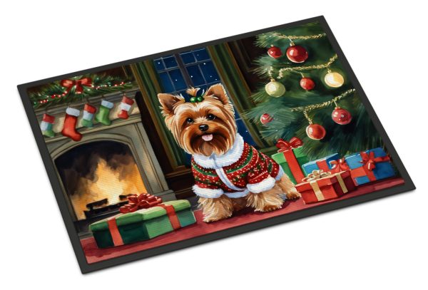 Yorkshire Terrier Cozy Christmas Doormat on Sale