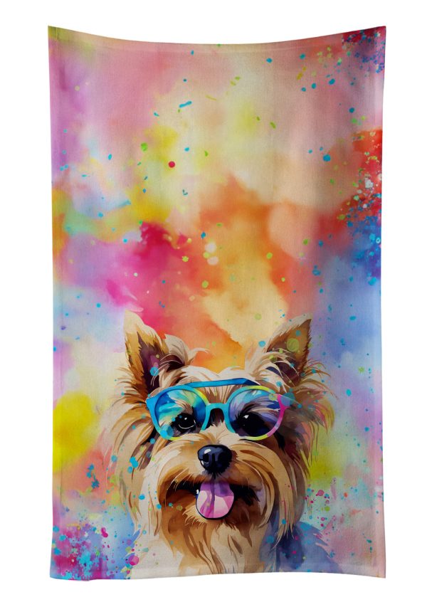 Yorkshire Terrier Hippie Dawg Kitchen Towel For Cheap
