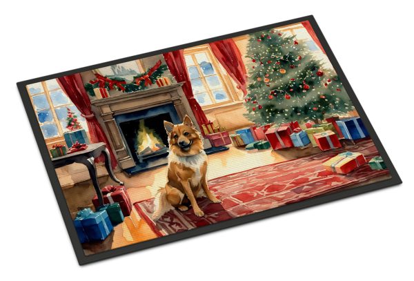 Finnish Spitz Cozy Christmas Doormat on Sale
