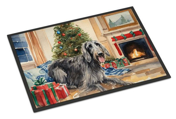 Scottish Deerhound Cozy Christmas Doormat Discount