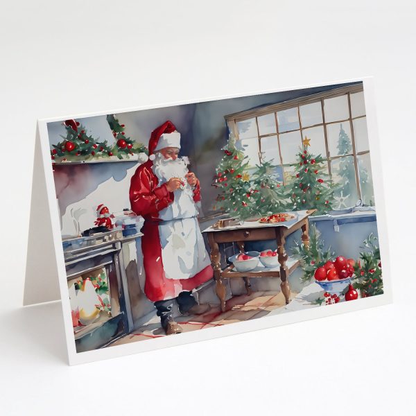 Cookies with Santa Claus Greeting Cards Pack of 8 Sale