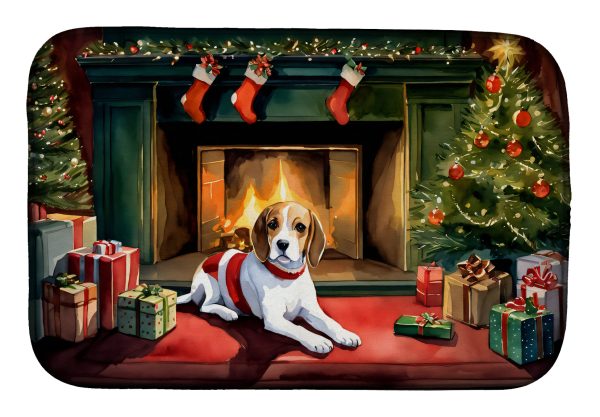 Beagle Cozy Christmas Dish Drying Mat Online
