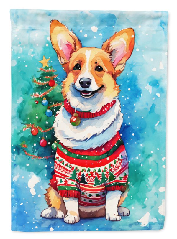 Corgi Christmas House Flag Discount