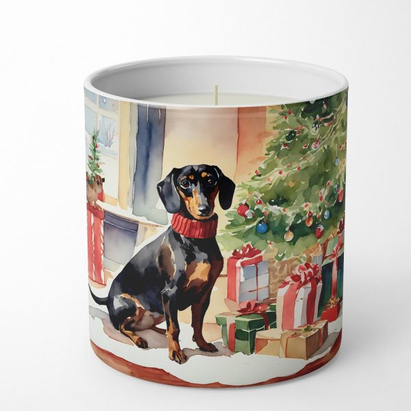 Dachshund Cozy Christmas Decorative Soy Candle Cheap