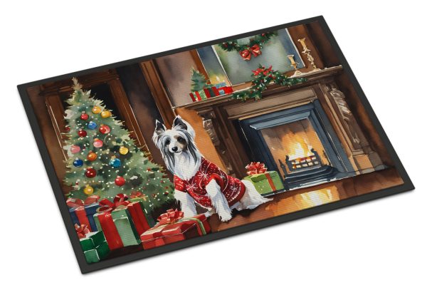 Chinese Crested Cozy Christmas Doormat Supply