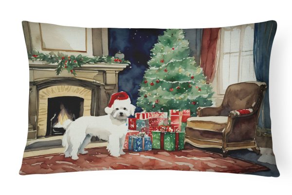 Maltese Cozy Christmas Throw Pillow Fashion