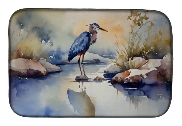 Blue Heron Dish Drying Mat Fashion