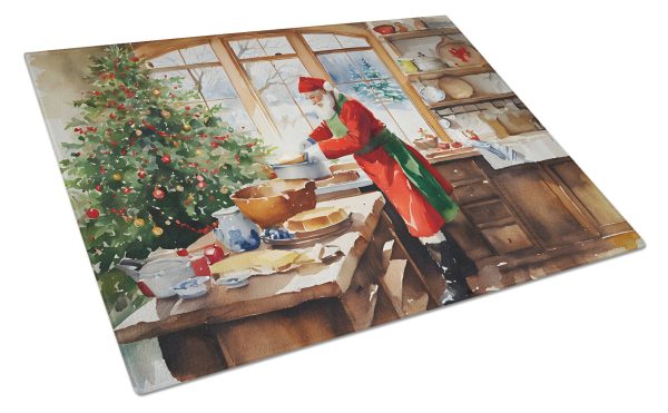 Cookies with Santa Claus Weihnachtsmann Glass Cutting Board Large Online